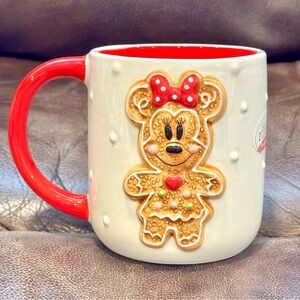 Disney Gingerbread Minnie Mouse Ceramic Christmas Mug